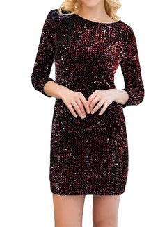 Generic Sequin Bodycon Mini Dress Red  - Image 4