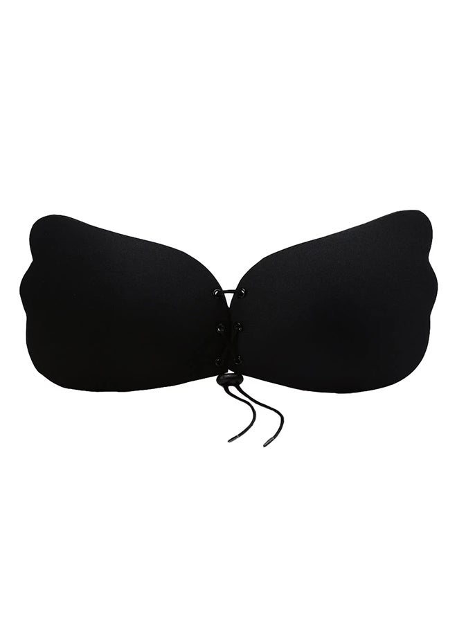 Silicone Adhesive Invisible Push Up Bra Black