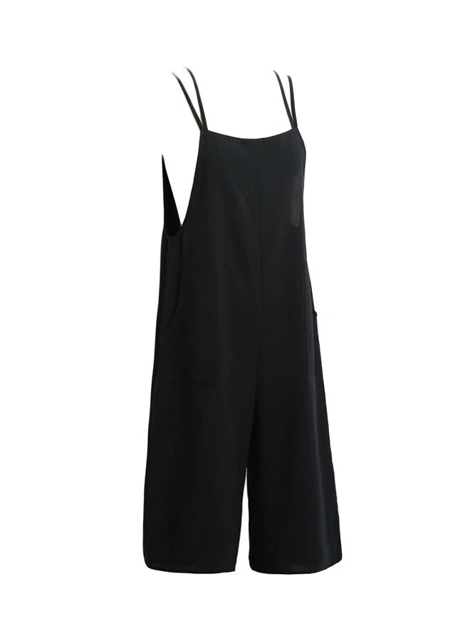 Loose Wide Legs Long Pants Black  - Image 2