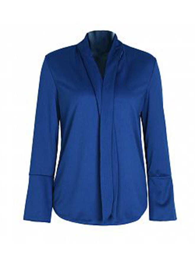 Bell Sleeves Loose Shirt Blue  - Image 1