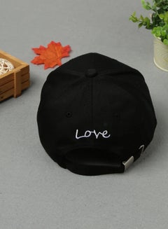 Generic Solid Color Embroidery Pattern Cap Black  - Image 3