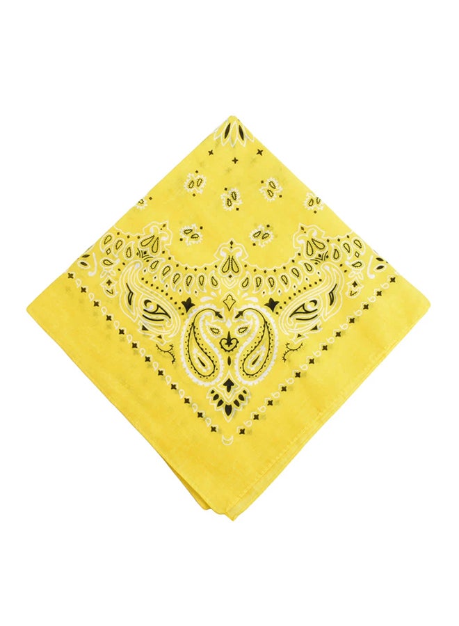 Generic - Printed Square Scarf Yellow - Image 1