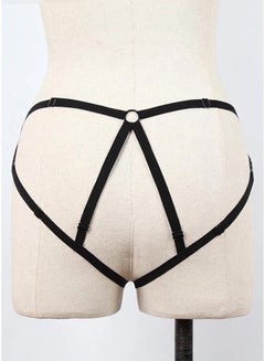 Generic Hollow Out Strappy Lingerie G-string See-Through T String Briefs Black  - Image 2