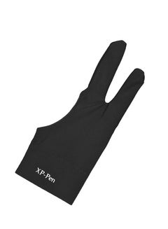 Generic Two-Finger Artist Tablet Drawing Anti-fouling Gloves Black  - Image 1