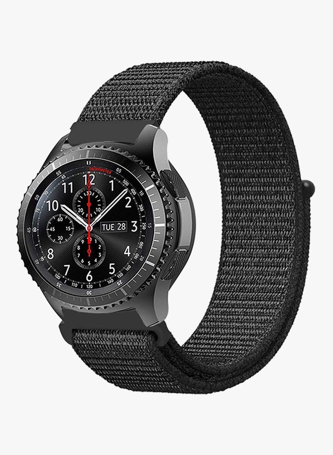 فينتي سوار قابل للاستبدال لساعة سامسونج جير إس 3 الرائدة / الكلاسيكية أسود - Image 2