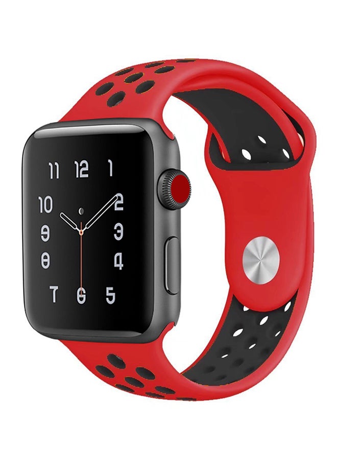 Silicone Replacement Band For Apple Watch Series 4 40-44mm Red/Black - v1546525687/N19959538A_3