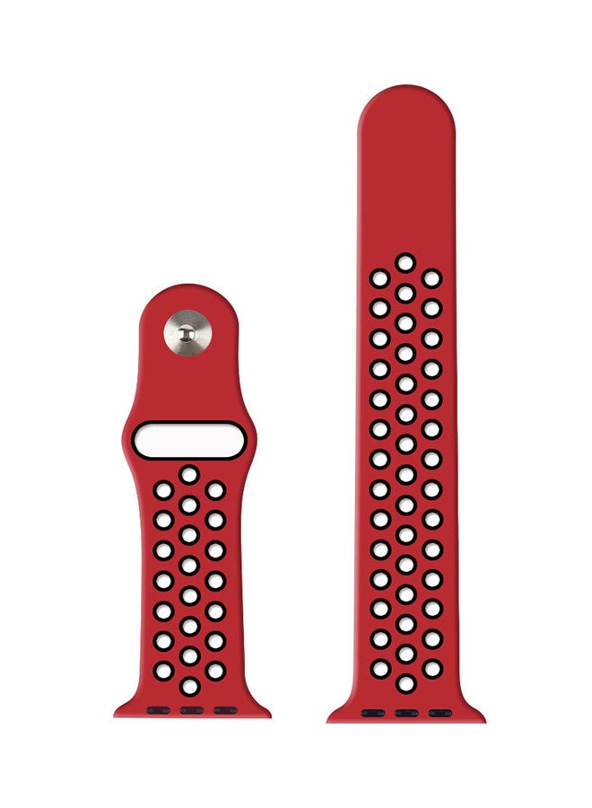 Silicone Replacement Band For Apple Watch Series 4 40-44mm Red/Black - v1546526060/N19959538A_1