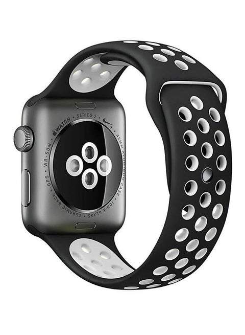 Replacement Band For Apple Watch Series 1/2/3 38/42mm Black/White
