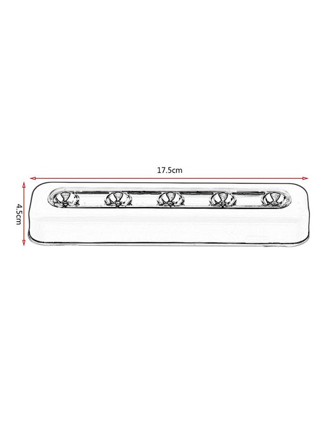 POLLEN LIFE 5-LED Cabinet Closet Self-Stick Wireless Tap Light Silver 17.5x4.5x1.5cm - Image 2