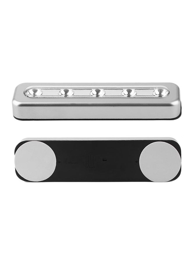 POLLEN LIFE 5-LED Cabinet Closet Self-Stick Wireless Tap Light Silver 17.5x4.5x1.5cm - Image 3