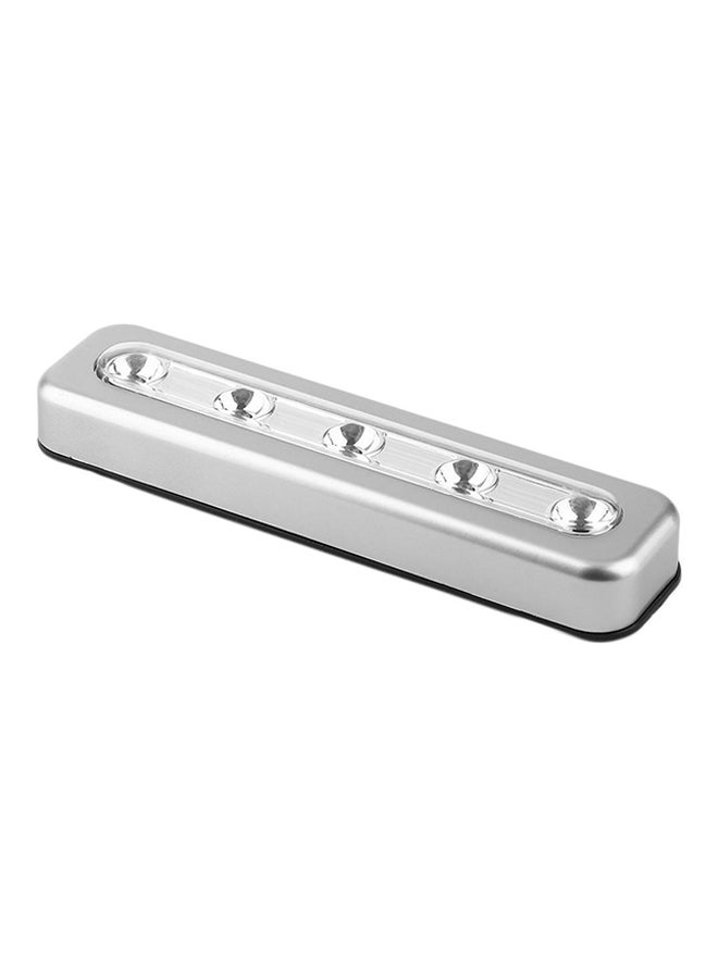 POLLEN LIFE 5-LED Cabinet Closet Self-Stick Wireless Tap Light Silver 17.5x4.5x1.5cm - Image 4