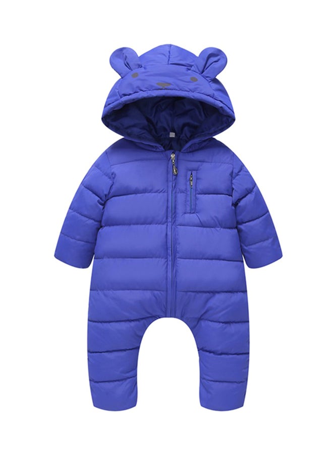 Generic Long Sleeves Hooded Thick Romper Purple  - Image 1