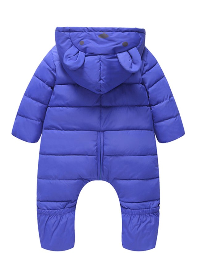 Generic Long Sleeves Hooded Thick Romper Purple  - Image 2
