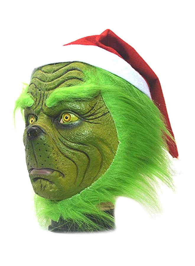 Grinch Christmas Mask With Hat - Image 1