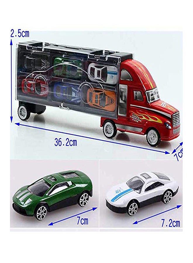 Car Container Truck With 12 Piece Vehicle Set - Image 2