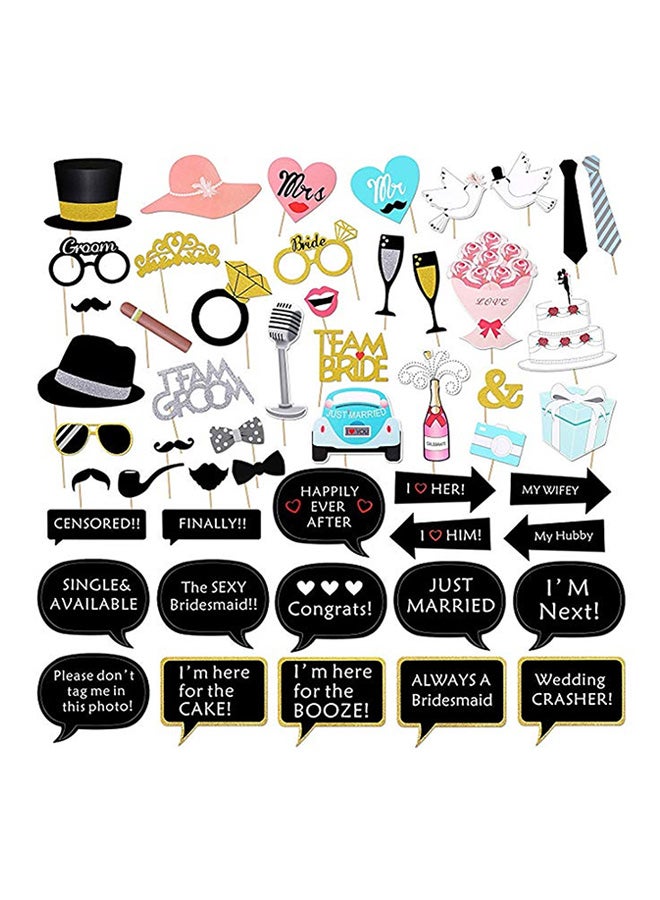 Pack Of 52 Wedding Photo Booth Props - Image 1