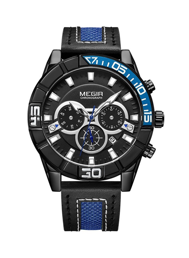MEGIR - men Water Resistant Chronograph Watch ML2066G-BK-1 - Image 1