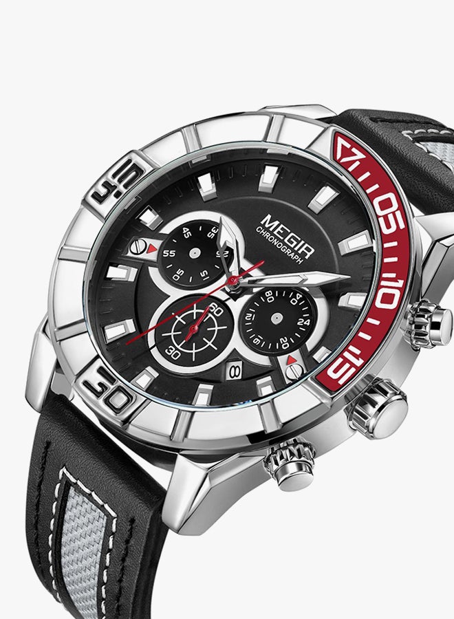 MEGIR - men Water Resistant Chronograph Watch ML2066GBK-1 - Image 1