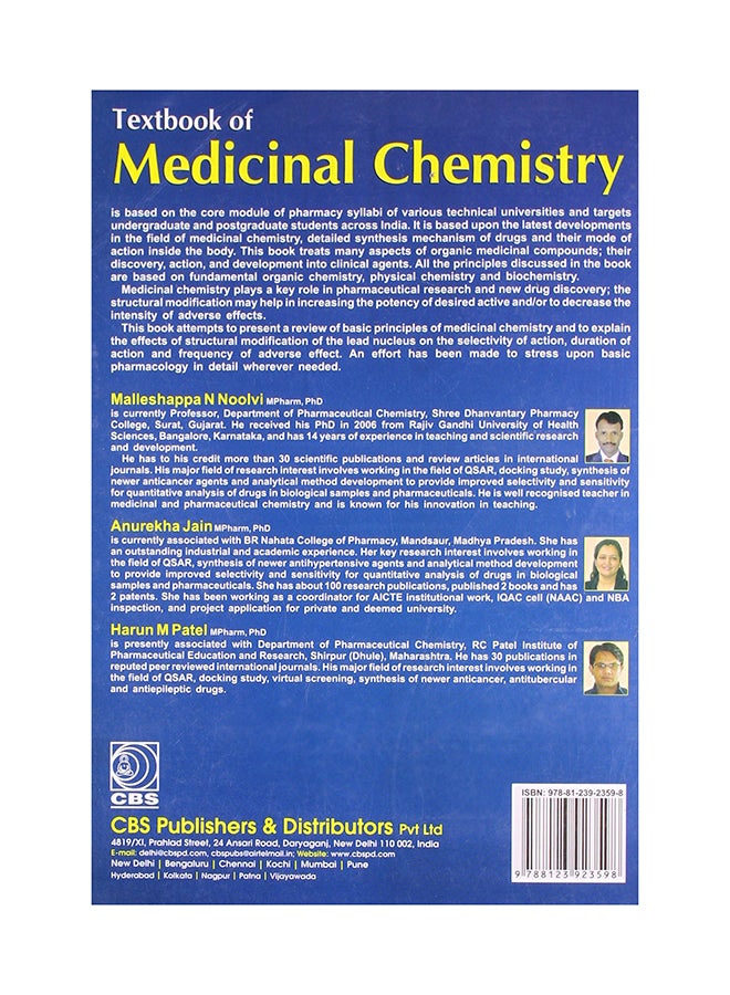 null - Textbook Of Medicinal Chemistry - Paperback English by Malleshappa N.Noolvi - 2014 - Image 1