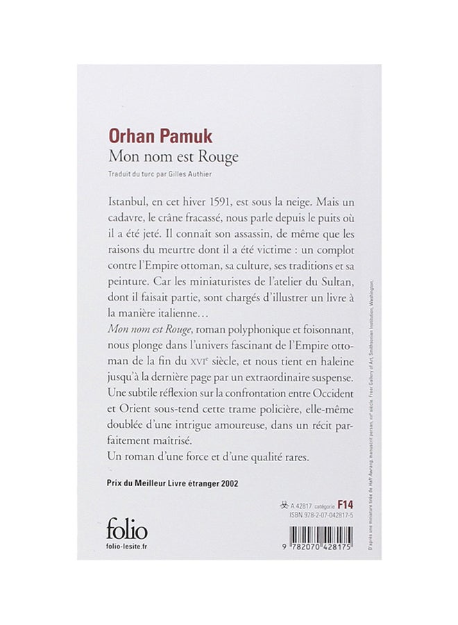 Mon Nom Est Rouge - Paperback French by Orhan Pamuk - 10/10/2001  - Image 2