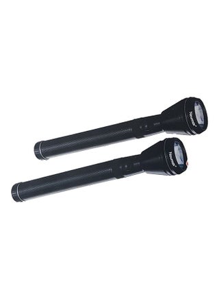 2-Piece Rechargeable LED Flash Light Set Black 26centimeter - v1546592958/N20085064A_1