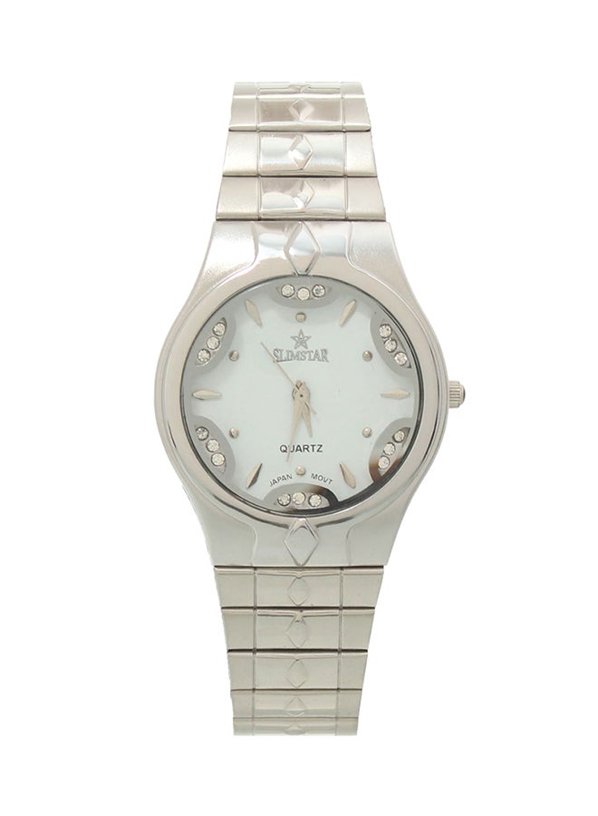 men Stone Studded Analog Watch 9105