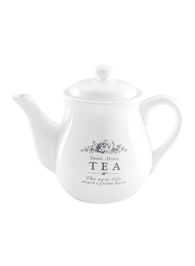 Home Box Dolomite Sweet Home Tea Pot White 14x21.2x14.8cm - Image 1
