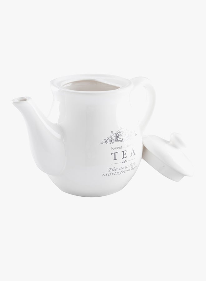 Home Box Dolomite Sweet Home Tea Pot White 14x21.2x14.8cm - Image 2