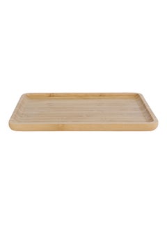 Home Box Wooden Serving Tray Beige L  - Image 2