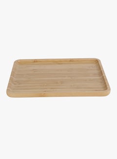 Home Box Wooden Serving Tray Beige L  - Image 3