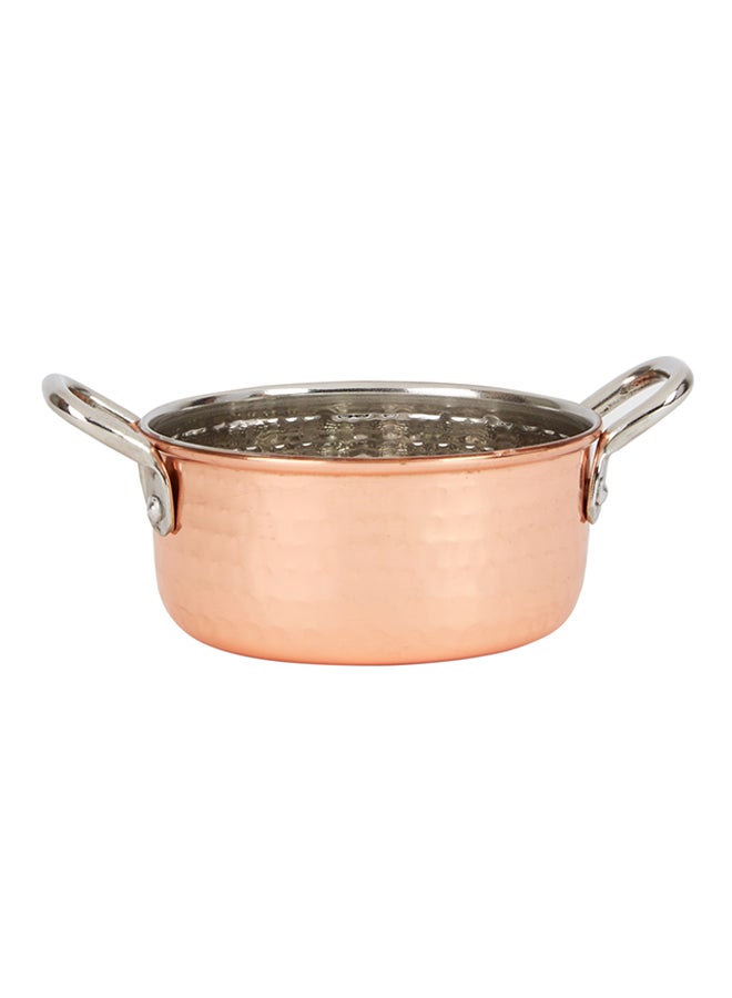 هوم بوكس وعاء صلصلة مناسب للبيئة بتصميم لامع من النحاس النحاسي / الفضي 450ملليلتر - Image 1