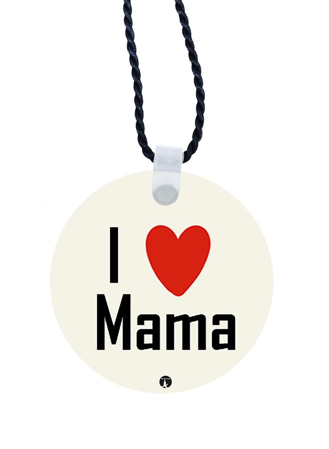 بي بي سلسلة مفاتيح 2 في 1 مطبوع عليها عبارات باللغة الإنجليزية مع قلادة بيج/أسود/أحمر - Image 2