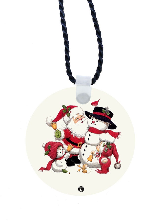 BP 2-In-1 Santa Claus Printed Keychain Red/Beige/Black - Image 2