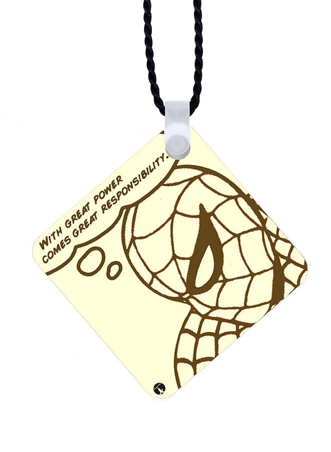 BP 2-In-1 Spiderman Printed Keychain And Necklace Beige/Brown/Silver - Image 2