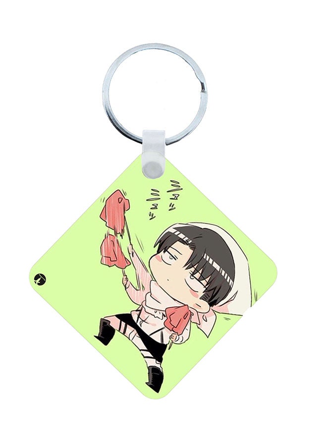 BP 2-In-1 Attack On Titan Printed Keychain Green/Grey/Pink - Image 1