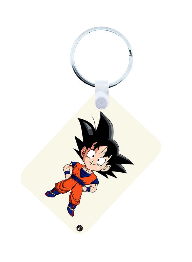 BP 2-In-1 Dragon Ball Printed Keychain And Necklace White/Black/Red - Image 1