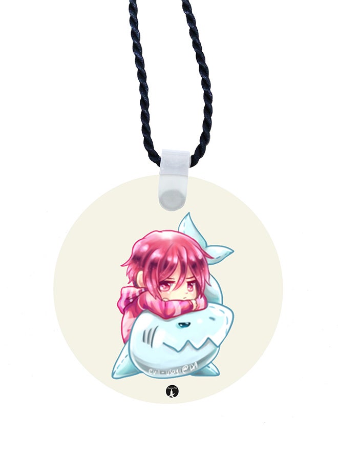 BP Double Sided Printed Keychain White/Blue/Pink - Image 2