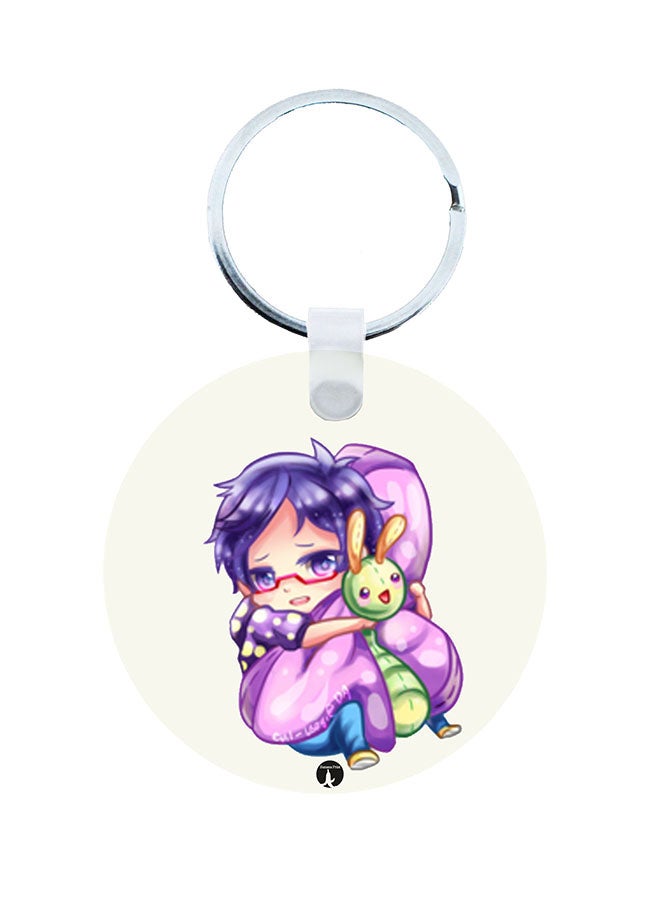 BP 2-In-1 Printed Keychain Necklace Multicolour - Image 1