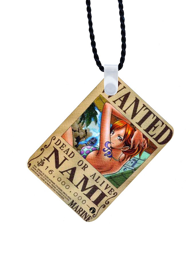 BP - 2-In-1 One Piece Printed Keychain And Necklace Beige/Brown/Blue - Image 1