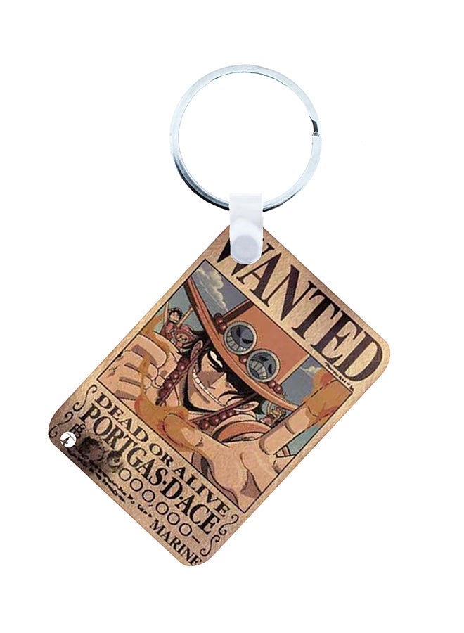 BP 2-In-1 Printed Keychain Beige/Brown/Grey - Image 1