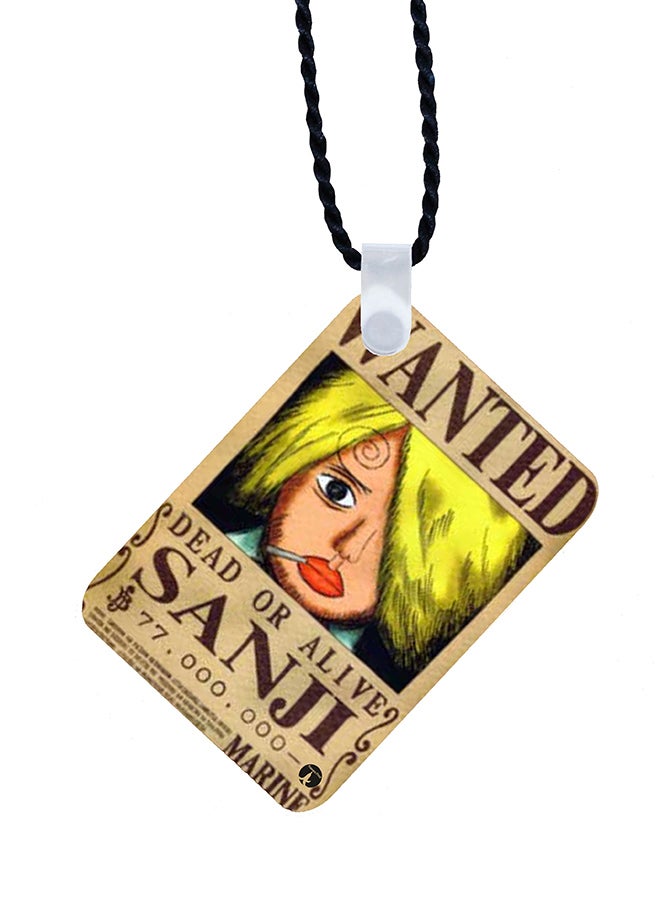 BP 2-In-1 One Piece Printed Keychain And Necklace Beige/Brown/Yellow - Image 2