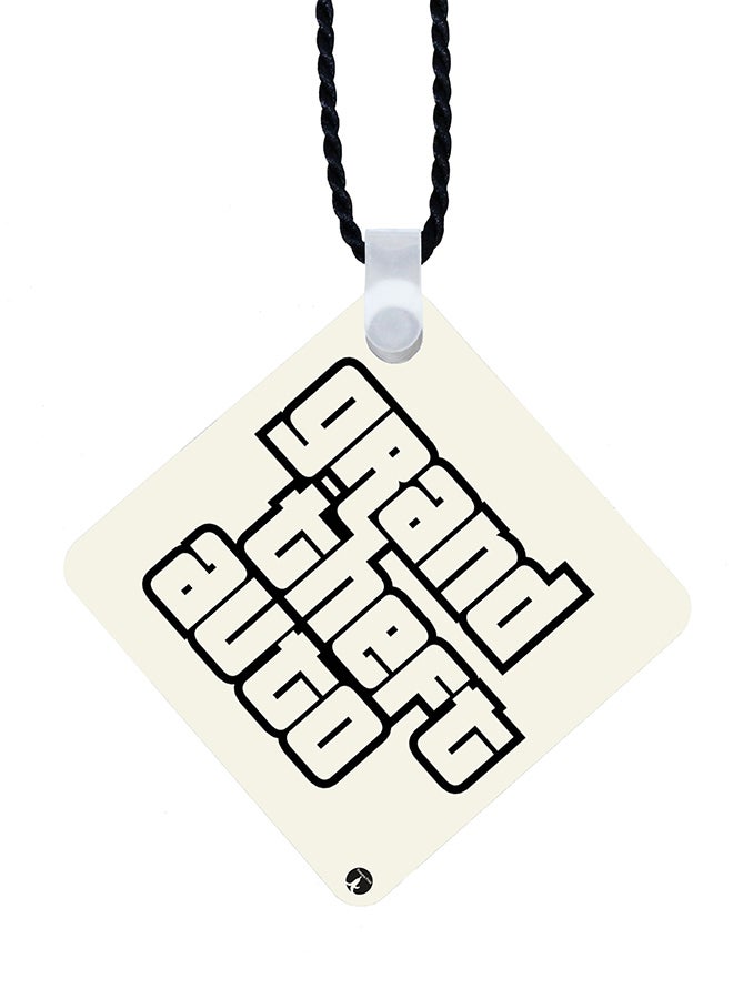 BP 2-In-1 Video Game Grand Theft Auto Printed Key Chain White/Black/Silver - Image 2