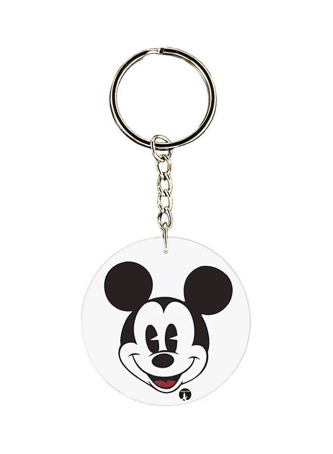 BP Disney Character Printed Keychain Black/White/Silver
