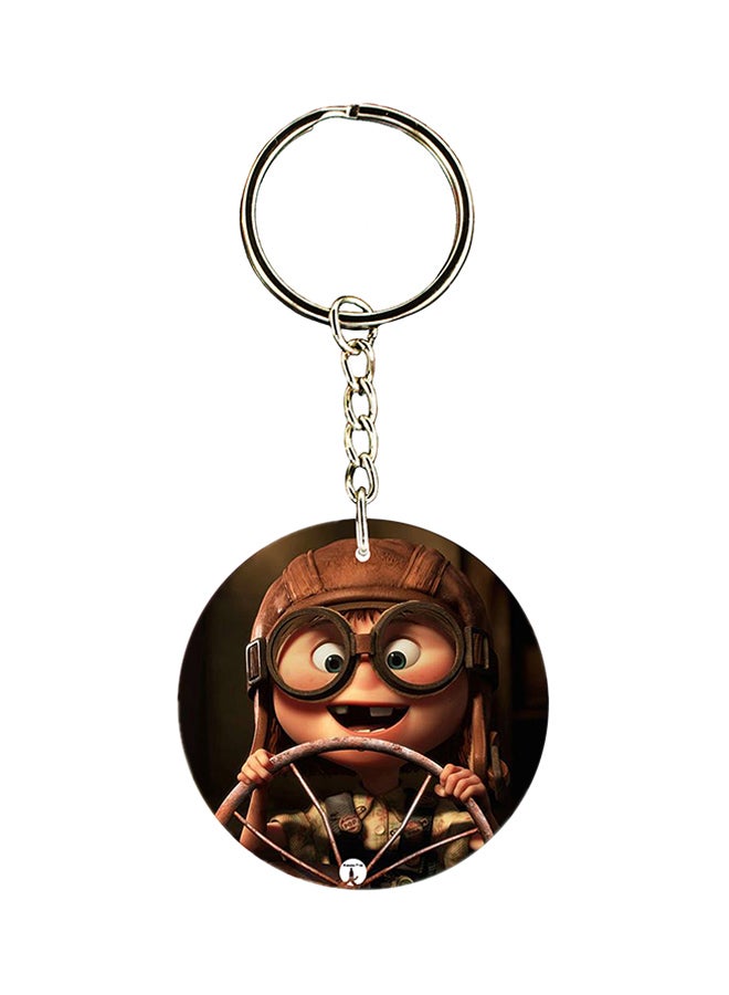 BP Disney Character Printed Keychain Silver/Brown/Beige