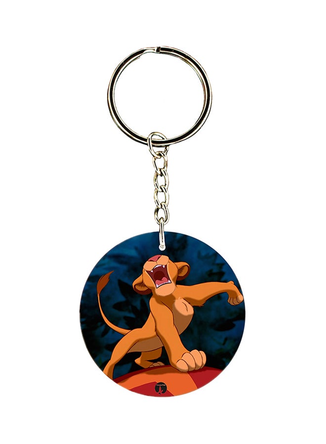 BP Disney Character Printed Keychain Silver/Blue/Brown