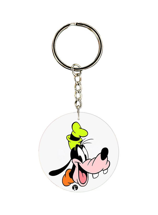 BP Dual Side Disney Character Printed Keychain Silver/Green/Pink