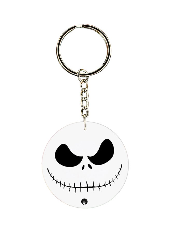 BP Dual Side Disney Character Printed Keychain Silver/Black/White