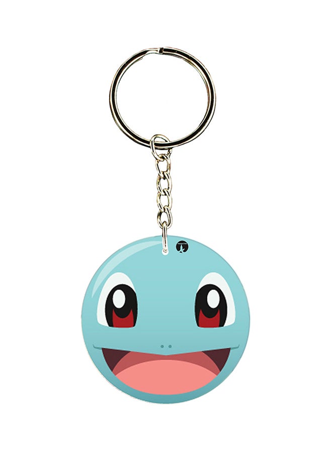 BP Pokemon Printed Keychain Blue/Red/Silver