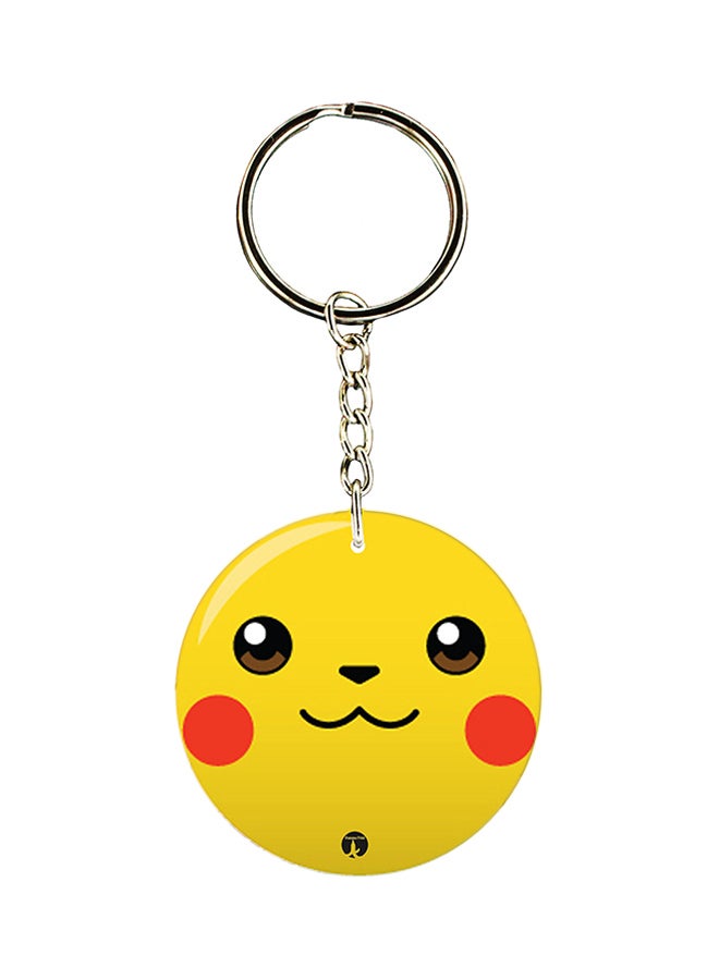BP Pokemon Printed Keychain Yellow/Red/Silver