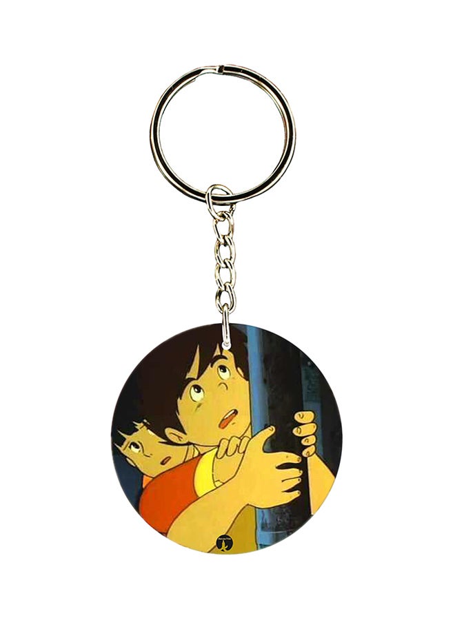 بي بي سلسلة مفاتيح مطبوعة على الوجين بشخصيات مسلسل "Adnan And Lina" بيج/بني/فضي